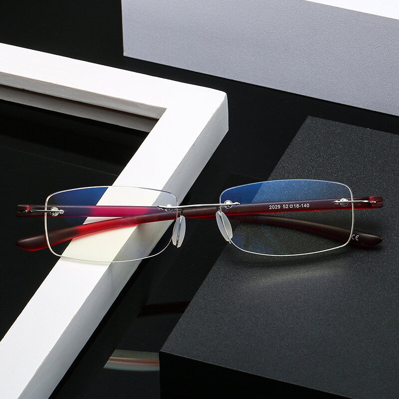 2024 нови трансгранични очила за четене без рамки TR90 анти-син светло син филм със средно междузенично разстояние за четене за мъже и жени директна фабрична продажба 2028