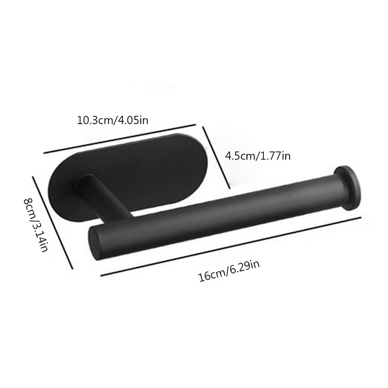 Umeraș pentru role de țesut igienic Suport pentru prosoape de țesut montat pe perete Raft suspendat fără perforare din oțel inoxidabil pentru baie, bucătărie