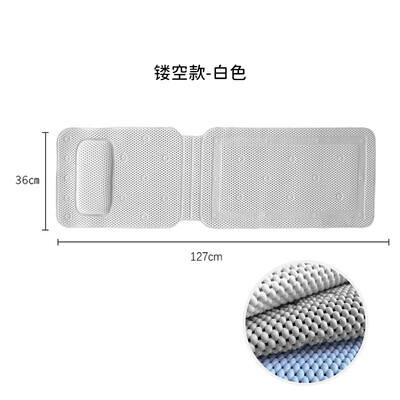 Neslystantis vonios kilimėlis 3D tinklelio sluoksnių vonios pagalvėlė su pagalve PVC kvėpuojanti sulankstoma SPA kūno viso vonios pagalvėlė pagalvė