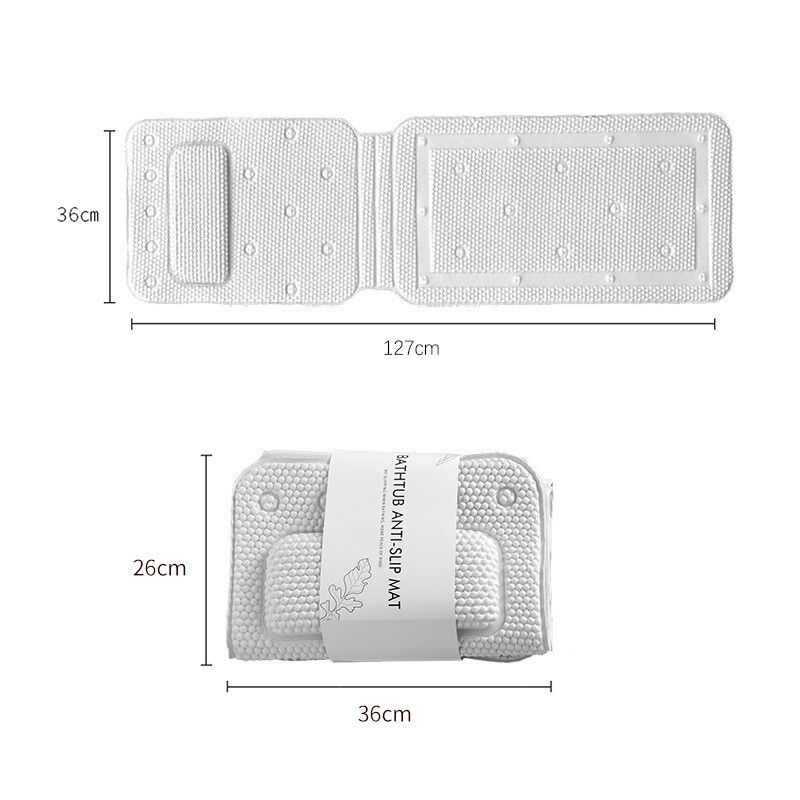 Neslystantis vonios kilimėlis 3D tinklelio sluoksnių vonios pagalvėlė su pagalve PVC kvėpuojanti sulankstoma SPA kūno viso vonios pagalvėlė pagalvė