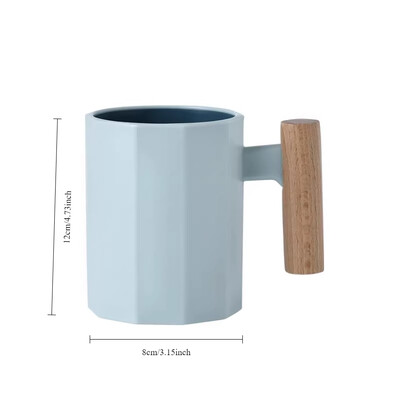 Căni cu mâner din lemn, periaj creativ, ceașcă pentru gargară, cești nordice de cafea din plastic, vase de băutură, articole de cafea, ceai, accesorii pentru bucătărie