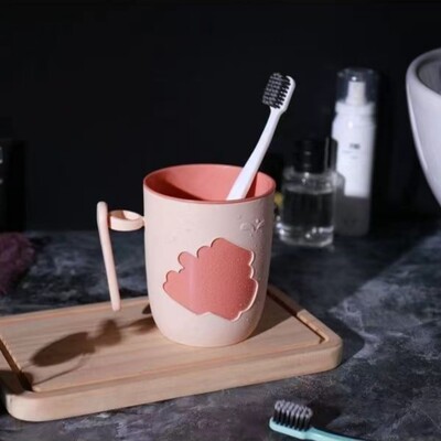 Căni cu mâner din lemn, periaj creativ, ceașcă pentru gargară, cești nordice de cafea din plastic, vase de băutură, articole de cafea, ceai, accesorii pentru bucătărie