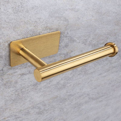 Suport hârtie igienică Adeziv Oțel inoxidabil Auriu periat Alb Negru Suport montat pe perete Raft pentru prosoape de hârtie Umeraș pentru șervețele