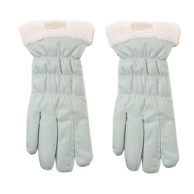 2024 Mănuși căptușite drăguțe femei iarnă fleece îngroșat cald Ciclism alpinism schi mănuși din bumbac de pluș