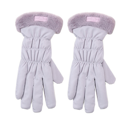 2024 Mănuși căptușite drăguțe femei iarnă fleece îngroșat cald Ciclism alpinism schi mănuși din bumbac de pluș