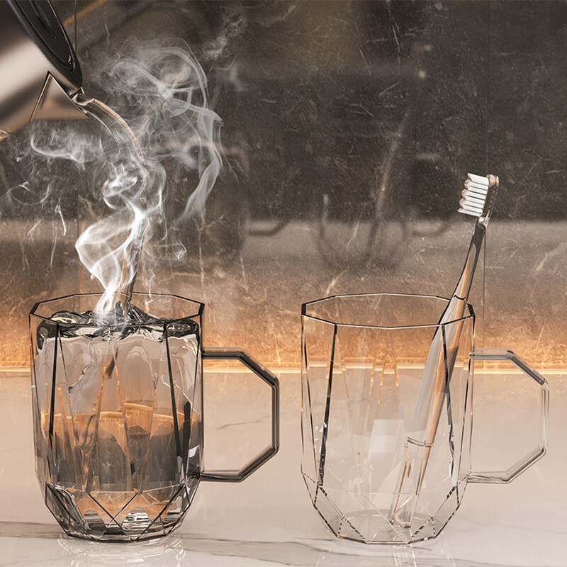 1vnt Diamond Shape Kelioninis dantų šepetėlio puodelis Nešiojamas vonios dantų pastos laikiklis Dėklas Dėžutė Organizatoriaus burnos skalavimo puodelis