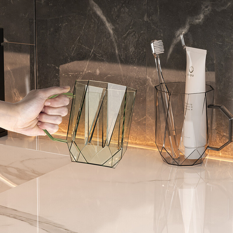 1vnt Diamond Shape Kelioninis dantų šepetėlio puodelis Nešiojamas vonios dantų pastos laikiklis Dėklas Dėžutė Organizatoriaus burnos skalavimo puodelis