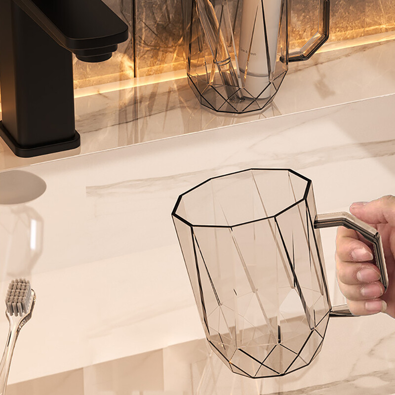 1vnt Diamond Shape Kelioninis dantų šepetėlio puodelis Nešiojamas vonios dantų pastos laikiklis Dėklas Dėžutė Organizatoriaus burnos skalavimo puodelis