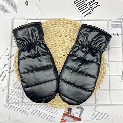 Ziemas Jauns Plus Samts Biezs Siltas Rokas Cimdi Āra Slēpošana Ūdensizturīgs Vēja Necaurlaidīgs Sieviešu Cimdi Vienkrāsaini Glancēti Cimdi