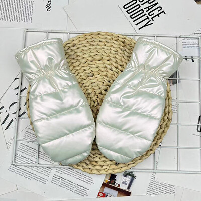 Ziemas Jauns Plus Samts Biezs Siltas Rokas Cimdi Āra Slēpošana Ūdensizturīgs Vēja Necaurlaidīgs Sieviešu Cimdi Vienkrāsaini Glancēti Cimdi