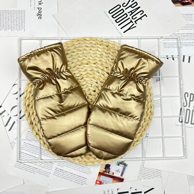 Ziemas Jauns Plus Samts Biezs Siltas Rokas Cimdi Āra Slēpošana Ūdensizturīgs Vēja Necaurlaidīgs Sieviešu Cimdi Vienkrāsaini Glancēti Cimdi