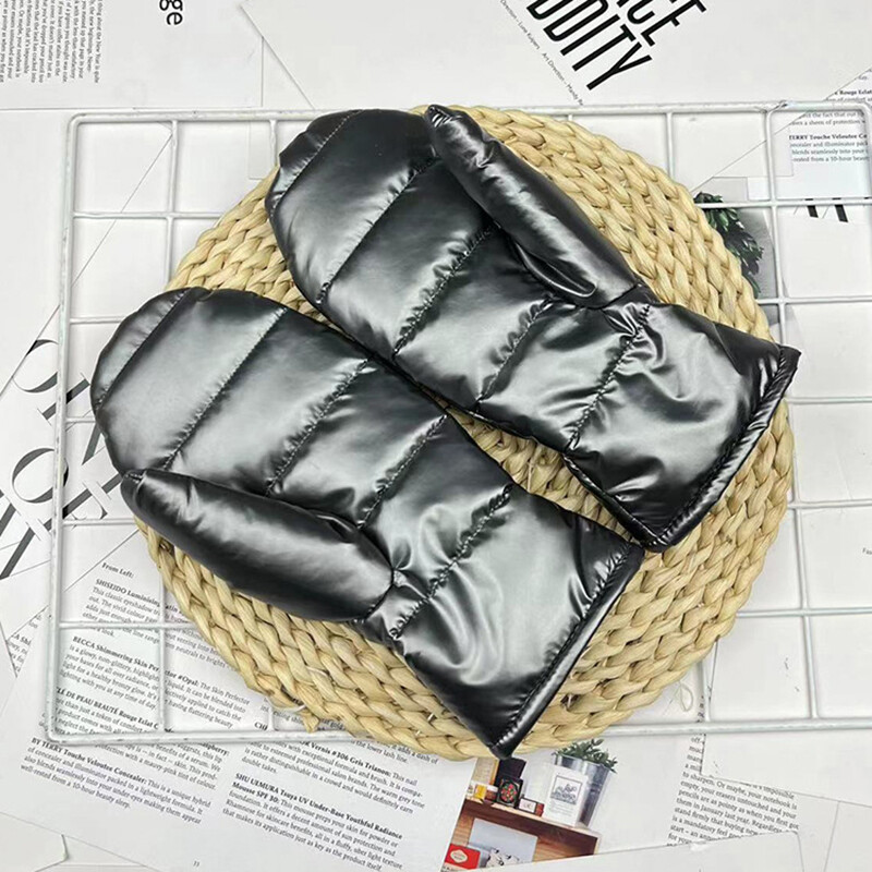 Ziemas Jauns Plus Samts Biezs Siltas Rokas Cimdi Āra Slēpošana Ūdensizturīgs Vēja Necaurlaidīgs Sieviešu Cimdi Vienkrāsaini Glancēti Cimdi