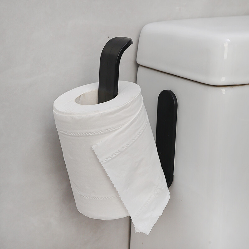 Suport pentru hârtie igienică, montat pe perete, 1 bucată, fără perforare, rolă de prosop pentru baie, accesorii pentru baie, material plastic