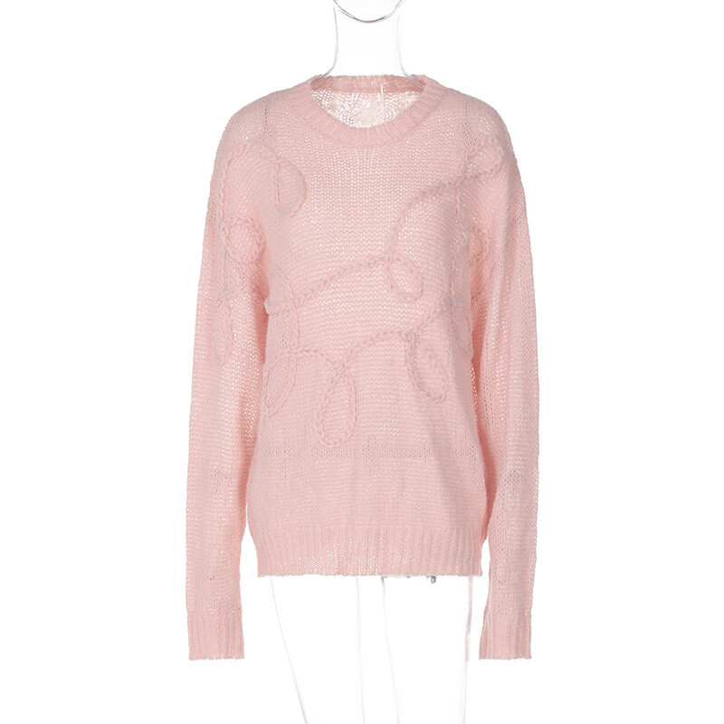 TARUXY modes ikdienas džemperi sievietēm vienkrāsains, apaļš kakla izgriezums ar garām piedurknēm trikotāžas džemperis, brīvs sieviešu 2024. gada rudens ziema Jauns