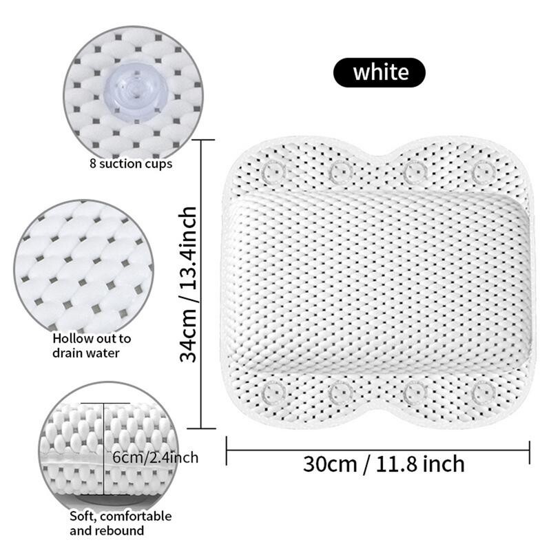 Vonios pagalvė mirkymui vonioje Prabangi vonios pagalvė siurbimo puodelis Dušo pagalvė sėdėjimui Vonios pagalvės galvos kaklo voniai