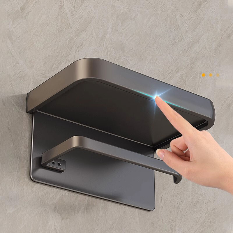 Alumiiniumisulamist tualettpaberi hoidik salvrätikuhoidik Vannitoa salvrätikuhoidja vannitoa hoiustamisriiul Vannitoatarvikud