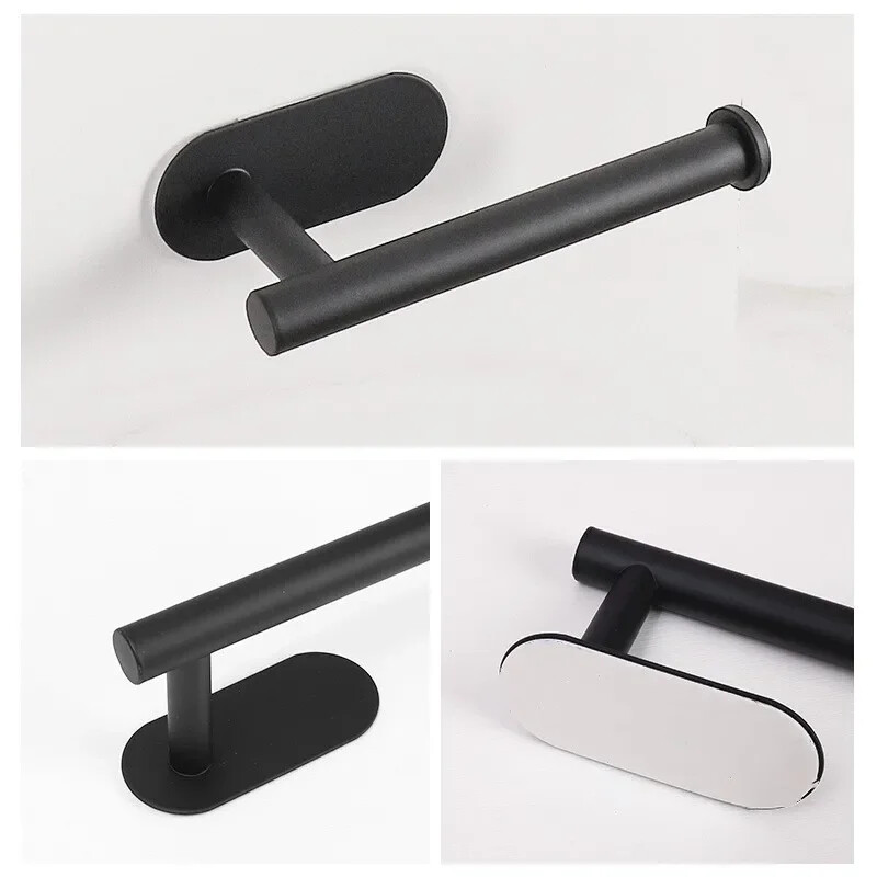 Suport pentru hârtie igienică, montat pe perete, fără perforare