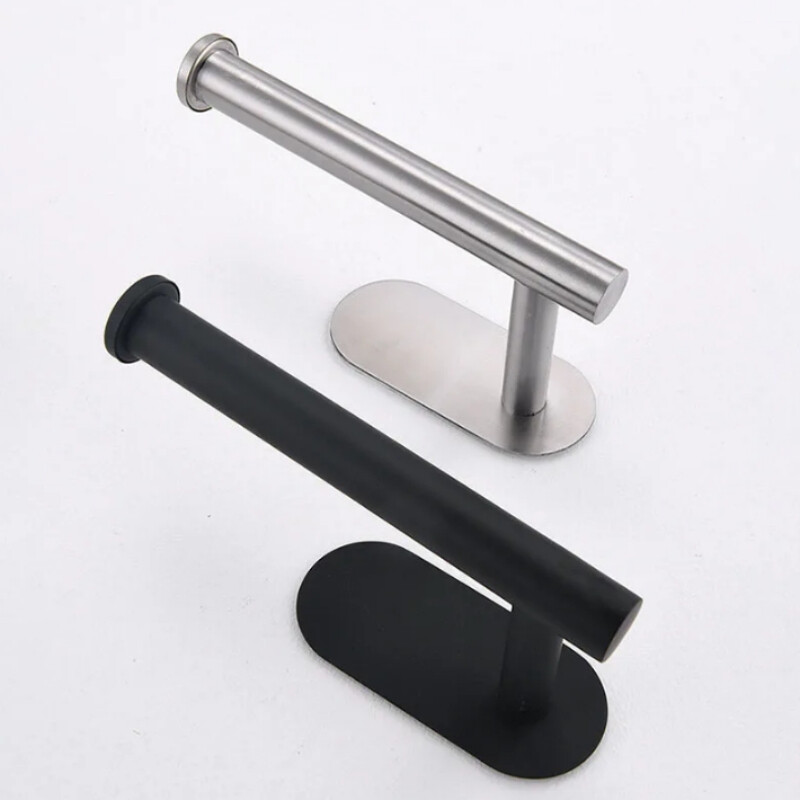 Suport pentru hârtie igienică, montat pe perete, fără perforare