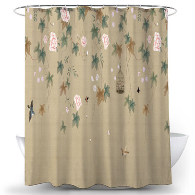 Gėlių ir paukščių dušo užuolaidos vandeniui atsparios vonios dekoratyvinės 3D spausdintos medžiagos dekoratyvinės dušo užuolaidos cortina de la ducha