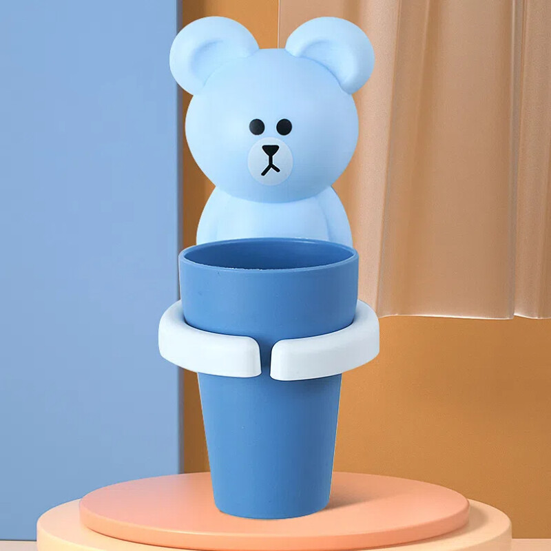 Vaikų dantų šepetėlio laikiklis Sieninės pastos Kūdikių dantų šepetėlio puodelis Saugus Netoksiškas plovimo puodelis Stiprūs nuo kritimo vonios reikmenys