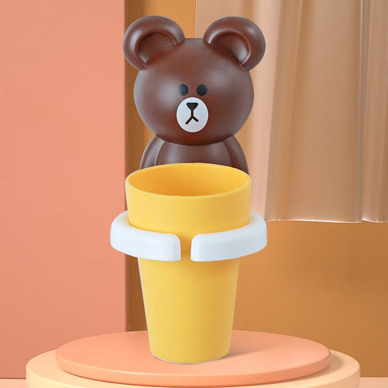 Vaikų dantų šepetėlio laikiklis Sieninės pastos Kūdikių dantų šepetėlio puodelis Saugus Netoksiškas plovimo puodelis Stiprūs nuo kritimo vonios reikmenys