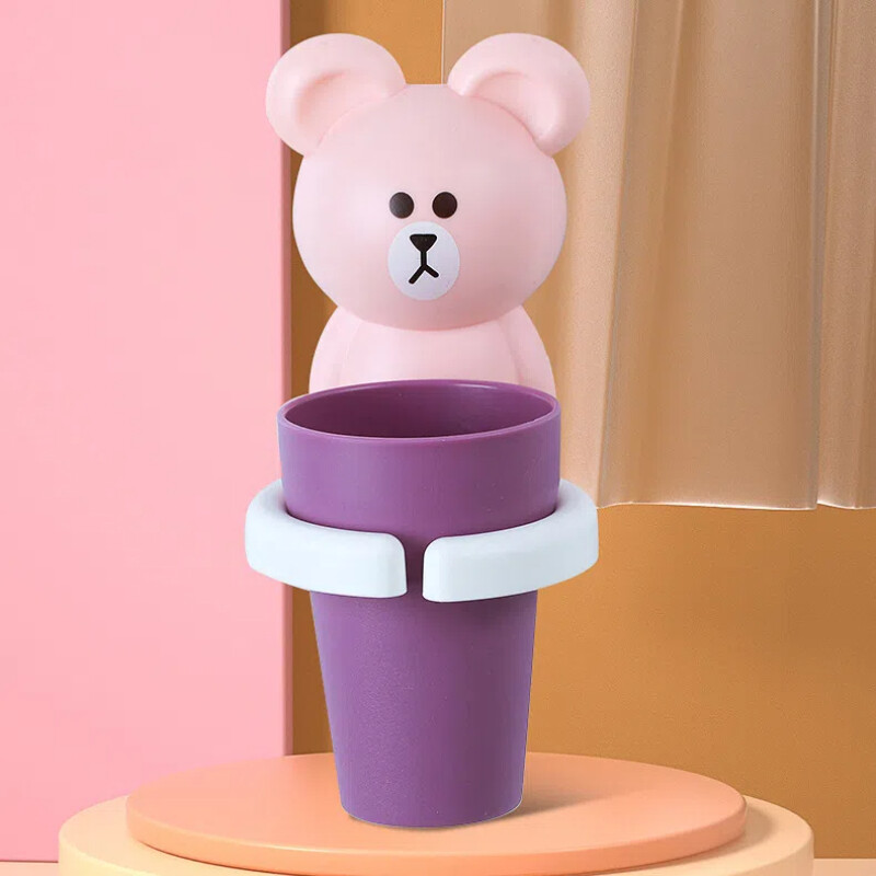 Vaikų dantų šepetėlio laikiklis Sieninės pastos Kūdikių dantų šepetėlio puodelis Saugus Netoksiškas plovimo puodelis Stiprūs nuo kritimo vonios reikmenys