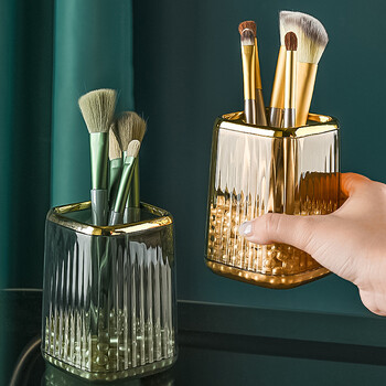 Luxury Makeup Organizers Desktop Cosmetic Brush Storage Box Office Στυλοθήκη Μακιγιάζ Organizer Κραγιόν Sundries Θήκη