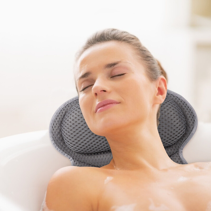 Vonios pagalvės galvos atrama Neslidžios poliesterio vonios kaklo pagalvėlės Patvarios lovos pagalvės