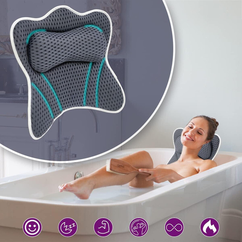 Drugelio formos vonia su siurbimo taurele Kablio vonia Atpalaiduojanti kvėpuojanti vonios priemonė Nugaros pagalvė SPA pagalvėlė kaklo kempinė