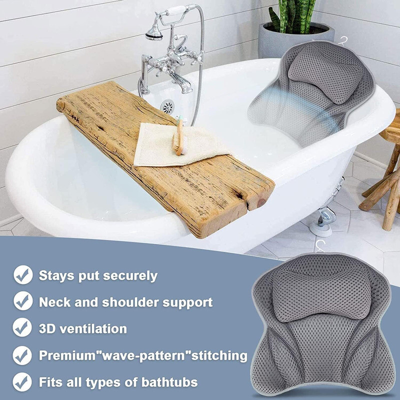 Drugelio formos vonia su siurbimo taurele Kablio vonia Atpalaiduojanti kvėpuojanti vonios priemonė Nugaros pagalvė SPA pagalvėlė kaklo kempinė