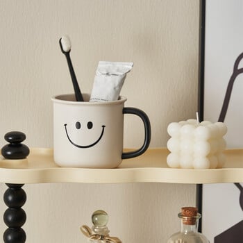 2 τμχ PP Ins Creative Milk White Heat Resistant High Beauty Smiling Face Rinsing Cup Φοιτητικός κοιτώνας Οικιακό κύπελλο ξέβγαλμα