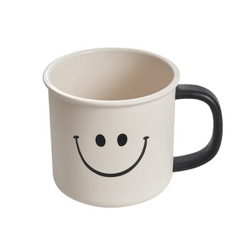 2 τμχ PP Ins Creative Milk White Heat Resistant High Beauty Smiling Face Rinsing Cup Φοιτητικός κοιτώνας Οικιακό κύπελλο ξέβγαλμα