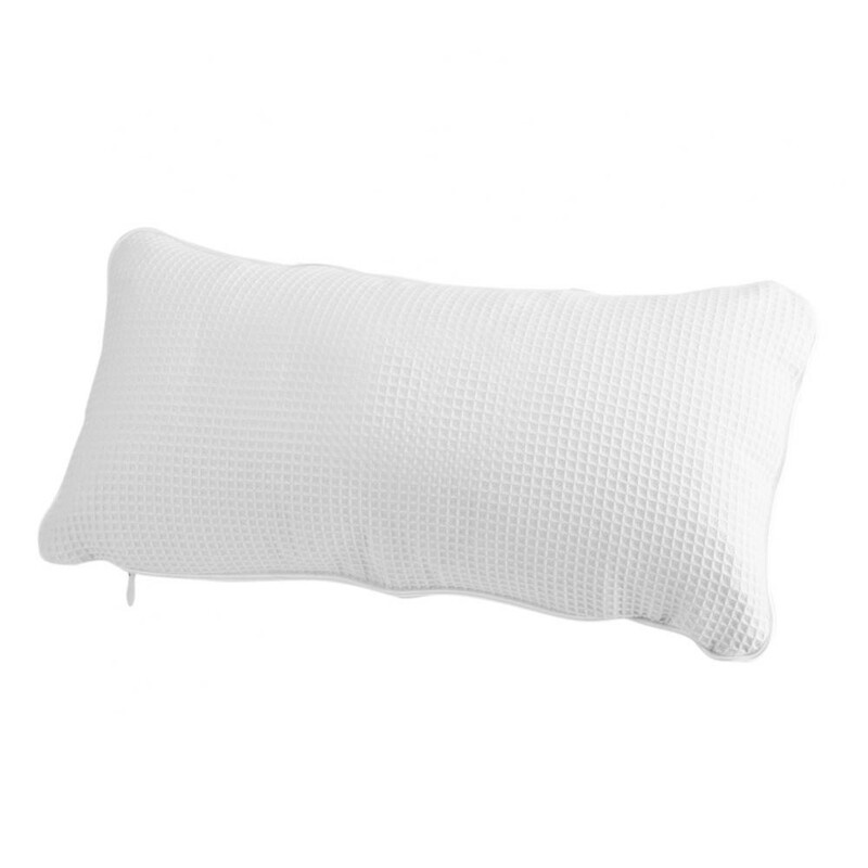 Pagalvėlė kvėpuojanti pagalvė balta lova Minkšta pripučiama vonios kambarys vonia SPA vonia kaklo atrama su siurbtukais ir patalynės puošmena