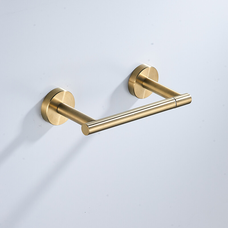 Suport pentru hârtie igienică din oțel inoxidabil Suport pentru rola de hârtie igienică montat pe perete Umeraș auriu pentru șervețele de baie Articole de uz casnic