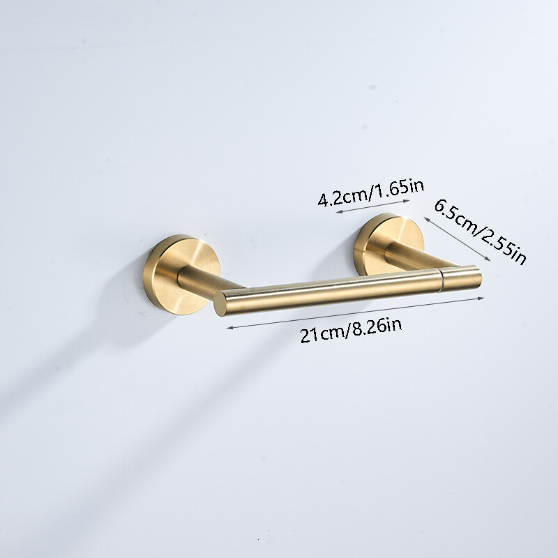 Suport pentru hârtie igienică din oțel inoxidabil Suport pentru rola de hârtie igienică montat pe perete Umeraș auriu pentru șervețele de baie Articole de uz casnic