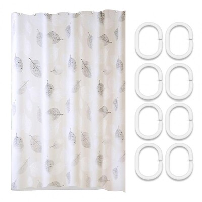 1 set 180*120 cm perdea de duș despărțitor impermeabil perdea pentru cadă căptușită cu țesătură de hotel, lavabilă la mașină, moale pentru baie de acasă