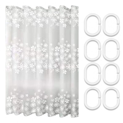 1 set 180*120 cm perdea de duș despărțitor impermeabil perdea pentru cadă căptușită cu țesătură de hotel, lavabilă la mașină, moale pentru baie de acasă