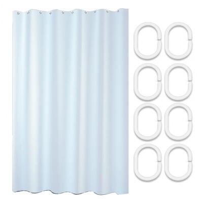 1 set 180*120 cm perdea de duș despărțitor impermeabil perdea pentru cadă căptușită cu țesătură de hotel, lavabilă la mașină, moale pentru baie de acasă