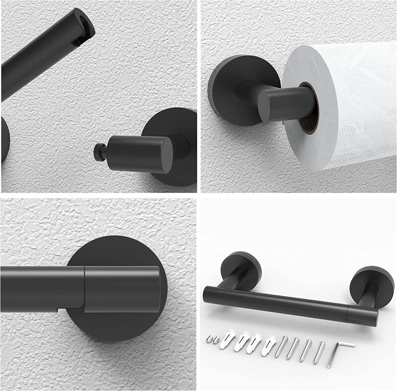 Vannitoatarvikud 304 roostevabast terasest tualettpaberihoidja ümmargune paberirest seinale kinnitatav Liigutatav salvrätikuhoidja käterätikuivati