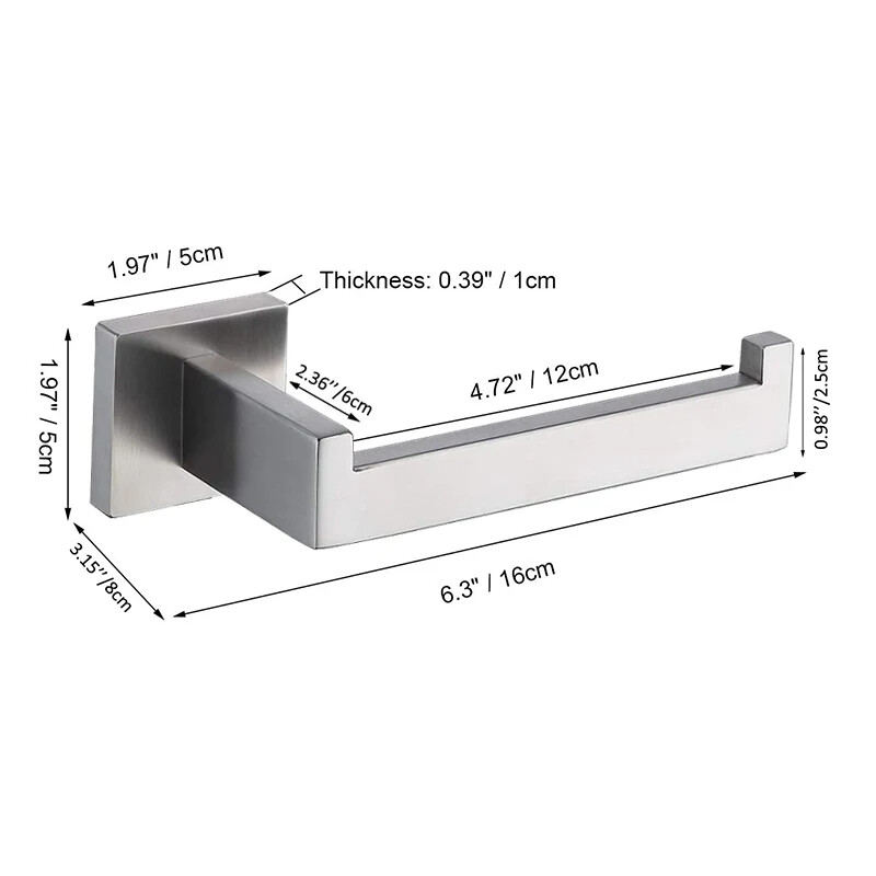 304 Nerūsējošā tērauda vannas istabas piederumi 1 gabals matēts melns tualetes papīra turētājs pie sienas stiprināms audu ruļļa pakaramais vannas istaba