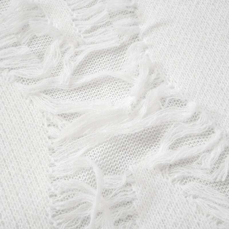 Pulover la modă retro femei 2024 toamnă iarnă nou lejer casual tricotat gât rotund ciucuri pulovere femei confortabil top cald