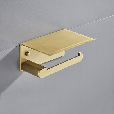 Държач за хартия за тоалетна баня Държач за телефон Стенен монтаж WC Rolhouder Държач за хартия с рафт Поставка за кърпи Кутии за кърпички