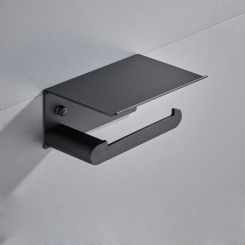 Държач за хартия за тоалетна баня Държач за телефон Стенен монтаж WC Rolhouder Държач за хартия с рафт Поставка за кърпи Кутии за кърпички