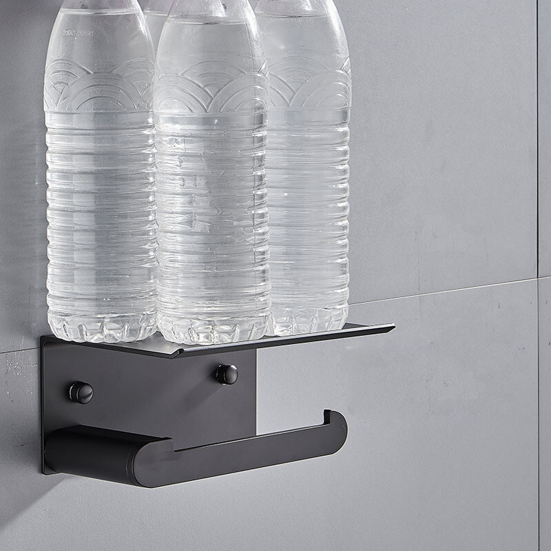 Държач за хартия за тоалетна баня Държач за телефон Стенен монтаж WC Rolhouder Държач за хартия с рафт Поставка за кърпи Кутии за кърпички