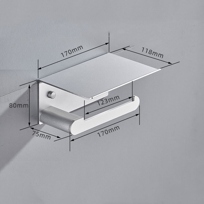 Държач за хартия за тоалетна баня Държач за телефон Стенен монтаж WC Rolhouder Държач за хартия с рафт Поставка за кърпи Кутии за кърпички