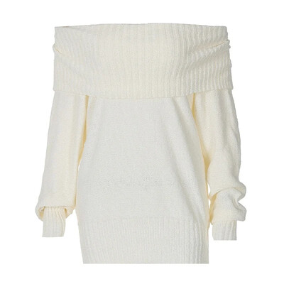 Naiste seksikad õlgadeta kampsunid 2024. aasta sügis/talv, uued mugavad interjööriga silmkoelised kampsunid, naiste moed, vabaaja topid