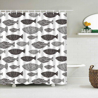 Kassiga trükitud dušikardin Multifilmi loomad Vannikardinad Vannituba vannile Vannikate Dušikardinad 12 tk konksudega