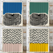 Baie pictură nordică abstractă perdea de duș medievală minimalistă artă poliester țesătură perdea de duș 180 * 180 cm cu cârlige