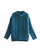 Îmbrăcăminte pentru femei 2024 iarnă în stil european și american modă simplu versatil pulover răsucit pulover tricotat cu mâneci lungi