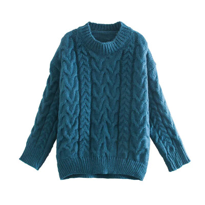 Îmbrăcăminte pentru femei 2024 iarnă în stil european și american modă simplu versatil pulover răsucit pulover tricotat cu mâneci lungi